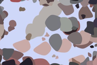 Soyut rasgele yuvarlak şekiller geometrik desen generatif sanat arka planını renklendirin. Vektör çizim grafiği.