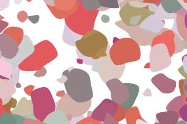 Soyut kavramsal geometrik rasgele yuvarlak şekiller desen. Web sayfası, grafik tasarım, katalog, doku veya arka plan için iyi. Vektör çizim grafiği.