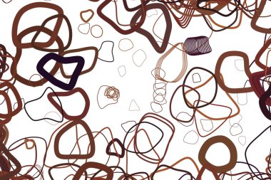 Soyut rasgele yuvarlak şekiller geometrik desen generatif sanat arka planını renklendirin. Vektör çizim grafiği.