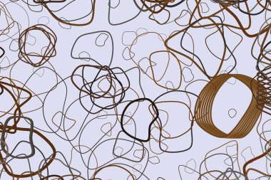 Soyut geometrik rasgele yuvarlak şekiller desen renkli. Web sayfası, duvar kağıdı, grafik tasarım, katalog, doku veya arka plan için iyi. Vektör çizim grafiği.