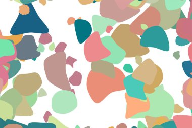 Rasgele yuvarlak şekiller, geometrik arka plan deseni şeklinde. Vektör çizim grafiği.