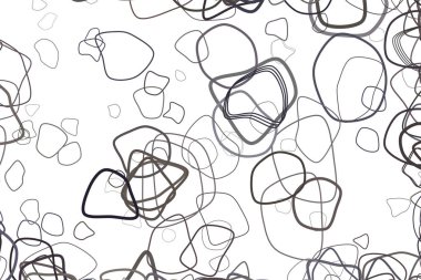 Soyut rasgele yuvarlak şekiller geometrik desen, renkli ve sanatsal grafik tasarım, katalog, tekstil veya doku baskı ve arka plan için. Vektör çizim grafiği.