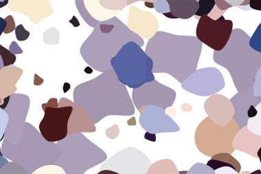 Geometrik kavramsal arka plan rastgele yuvarlak şekiller desen tasarımı için. Vektör çizim grafiği.