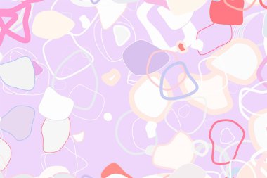 Rasgele yuvarlak şekiller desen şekli ile soyut geometrik arka plan. Vektör çizim grafiği.