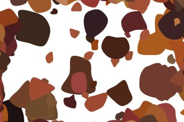 Soyut rasgele yuvarlak şekiller geometrik desen, renkli ve sanatsal grafik tasarım, katalog, tekstil veya doku baskı ve arka plan için. Vektör çizim grafiği.