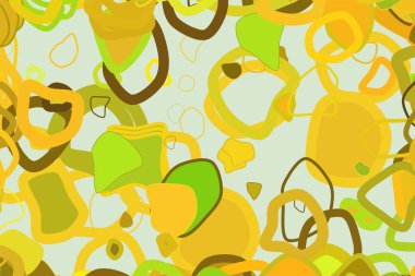 Rasgele yuvarlak şekiller, geometrik arka plan deseni şeklinde. Vektör çizim grafiği.