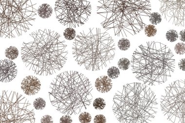 Sanatsal dağınık rasgele hattı daireler arka plan deseni soyut. Vektör çizim grafiği.