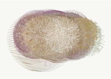 Arka plan soyut geometrik dağınık rasgele hattı daireler desen tasarımı için. Vektör çizim grafiği.