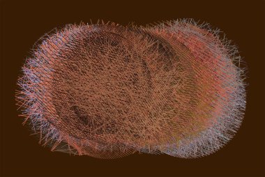 Sanatsal dağınık rasgele hattı daireler arka plan deseni soyut. Vektör çizim grafiği.