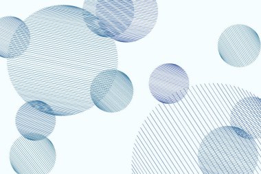 Renk soyut dağınık rasgele hattı daireler geometrik desen generatif sanat arka plan. Vektör çizim grafiği.