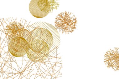 Arka plan soyut geometrik dağınık rasgele hattı daireler desen tasarımı için. Vektör çizim grafiği.