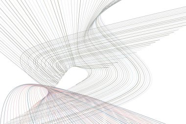 Arka plan soyut geometrik çizgi ve eğri desen tasarımı için. Vektör çizim grafiği.