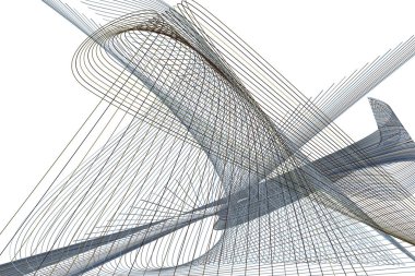 Soyut çizgi ve eğri geometrik desen generatif sanat arka planını renklendirin. Vektör çizim grafiği.