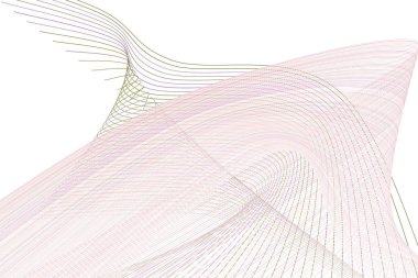 Sanatsal çizgi ve eğri desen soyut arka plan. Vektör çizim grafiği.