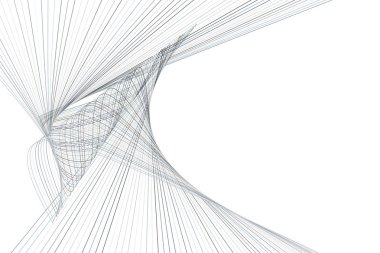 Soyut çizgi ve eğri geometrik desen generatif sanat arka planını renklendirin. Vektör çizim grafiği.