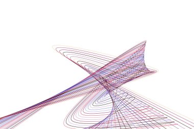 Çizgi ve eğri, soyut geometrik arka plan deseni şeklinde. Vektör çizim grafiği.