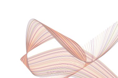 Soyut çizgi ve eğri geometrik desen generatif sanat arka planını renklendirin. Vektör çizim grafiği.