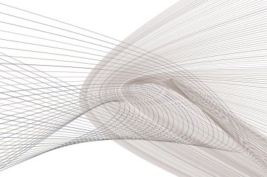Arka plan soyut geometrik çizgi ve eğri desen tasarımı için. Vektör çizim grafiği.
