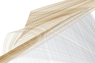 Soyut çizgi ve eğri geometrik desen generatif sanat arka planını renklendirin. Vektör çizim grafiği.