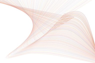 Soyut çizgi ve eğri geometrik desen generatif sanat arka planını renklendirin. Vektör çizim grafiği.