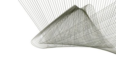 Geometrik kavramsal arka plan desen tasarımı için çizgi ve eğri. Vektör çizim grafiği.