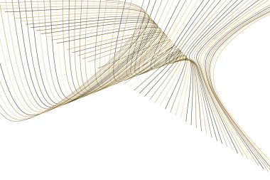 Soyut çizgi ve eğri geometrik desen generatif sanat arka planını renklendirin. Vektör çizim grafiği.