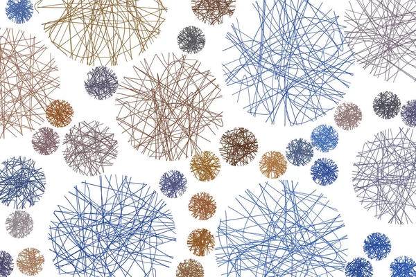 Renk soyut dağınık rasgele hattı daireler geometrik desen generatif sanat arka plan. Vektör çizim grafiği.