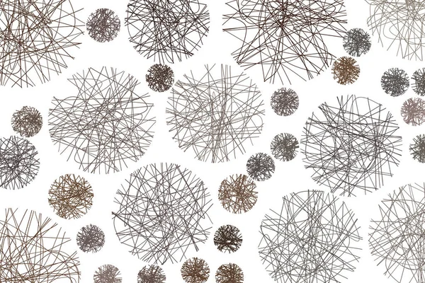 Sanatsal dağınık rasgele hattı daireler arka plan deseni soyut. Vektör çizim grafiği.