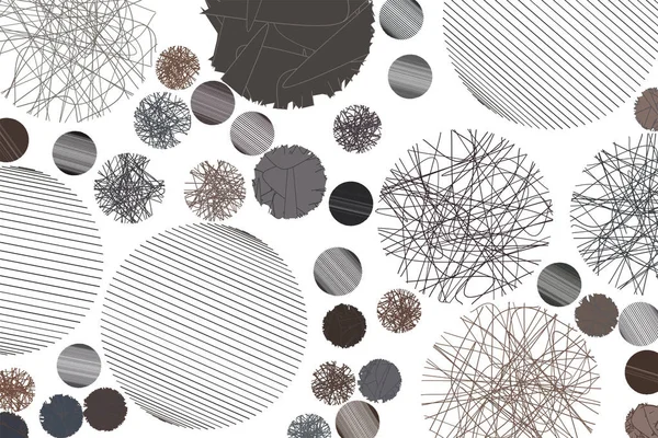 Renk soyut dağınık rasgele hattı daireler geometrik desen generatif sanat arka plan. Vektör çizim grafiği.