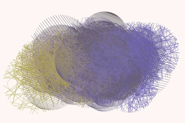 Soyut dağınık rasgele hattı daireler geometrik desen, renkli ve sanatsal grafik tasarım, katalog, tekstil veya doku baskı ve arka plan için. Vektör çizim grafiği.