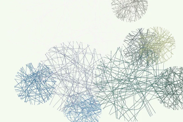 Dağınık rasgele hattı daireler, soyut geometrik arka plan deseni şeklinde. Vektör çizim grafiği.