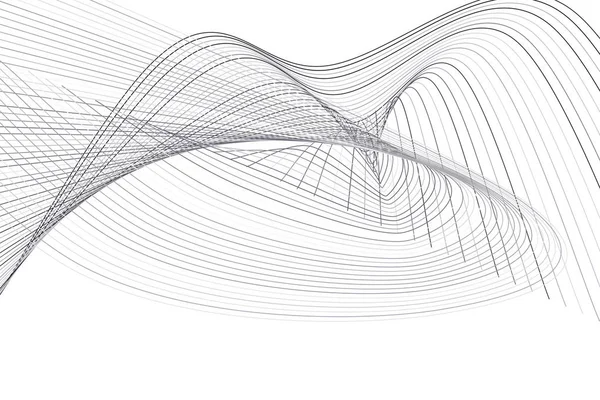 Soyut kavramsal geometrik çizgi ve eğri desen. Web sayfası, grafik tasarım, katalog, doku veya arka plan için iyi. Vektör çizim grafiği.