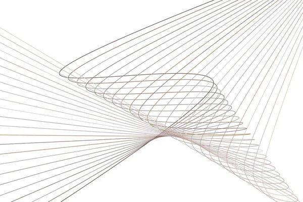 Soyut çizgi ve eğri geometrik desen, renkli ve sanatsal grafik tasarım, katalog, tekstil veya doku baskı ve arka plan için. Vektör çizim grafiği.