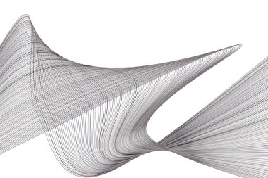 Soyut kavramsal geometrik çizgi ve eğri desen. Web sayfası, grafik tasarım, katalog, doku veya arka plan için iyi. Vektör çizim grafiği.