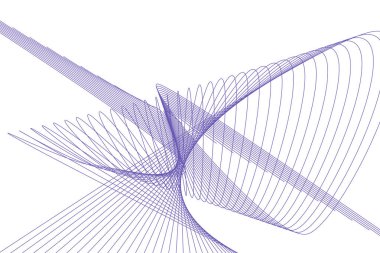 Soyut kavramsal geometrik çizgi ve eğri desen. Web sayfası, grafik tasarım, katalog, doku veya arka plan için iyi. Vektör çizim grafiği.