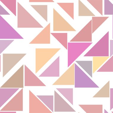 Sorunsuz soyut üçgen geometrik desen, renkli ve sanatsal grafik tasarım, katalog, tekstil veya doku baskı ve arka plan için hatları. Vektör çizim grafiği.