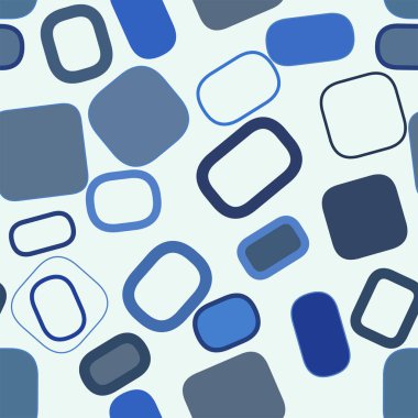 Sorunsuz arka plan soyut geometrik yuvarlatılmış dikdörtgen desen tasarımı için. Vektör çizim grafiği.