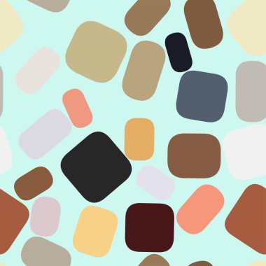 Sorunsuz kavramsal arka plan, web sayfası, grafik tasarım, katalog veya doku. Yuvarlatılmış dikdörtgen desen. Vektör çizim grafiği.