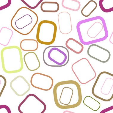 Kesintisiz geometrik arka plan şekli yuvarlatılmış dikdörtgen desen ile. Vektör çizim grafiği.