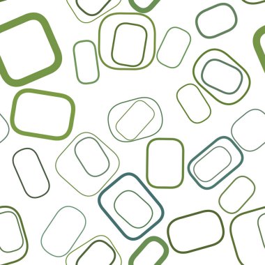 Yuvarlatılmış dikdörtgen, soyut geometrik arka plan deseni sorunsuz şekli. Vektör çizim grafiği.