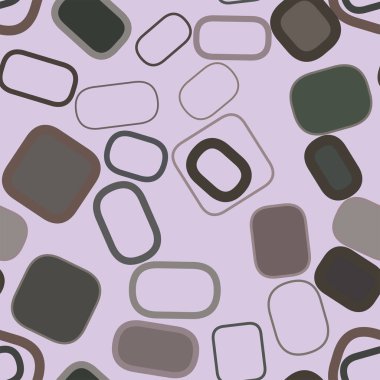 Sorunsuz arka plan soyut geometrik yuvarlatılmış dikdörtgen desen tasarımı için. Vektör çizim grafiği.