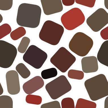 Yuvarlatılmış dikdörtgen, soyut geometrik arka plan deseni sorunsuz şekli. Vektör çizim grafiği.