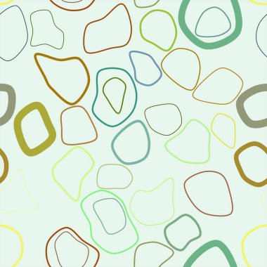 Sorunsuz kavramsal arka plan, web sayfası, grafik tasarım, katalog veya doku. Yuvarlak şekiller deseni. Vektör çizim grafiği.