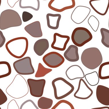 Sorunsuz sanatsal yuvarlak şekiller arka plan deseni soyut. Vektör çizim grafiği.