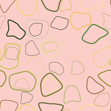 Sorunsuz sanatsal yuvarlak şekiller arka plan deseni soyut. Vektör çizim grafiği.