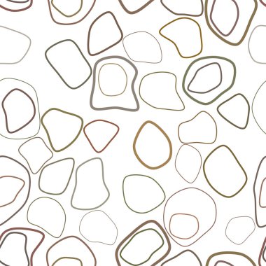 Yuvarlak şekiller, geometrik arka plan deseni sorunsuz şekli. Vektör çizim grafiği.