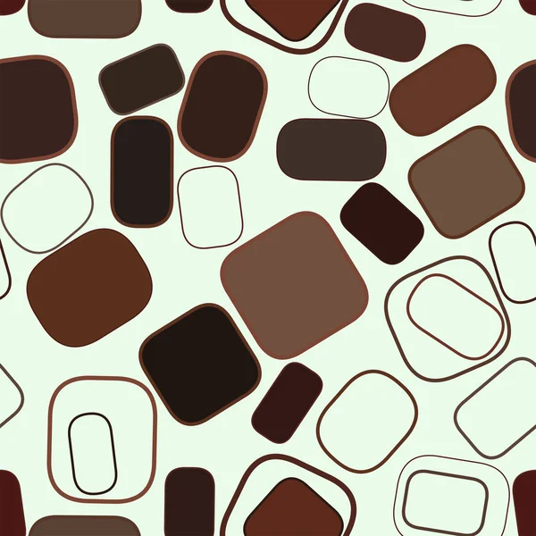 Sorunsuz soyut yuvarlatılmış dikdörtgen geometrik desen, renkli ve sanatsal grafik tasarım, katalog, tekstil veya doku baskı ve arka plan için. Vektör çizim grafiği.