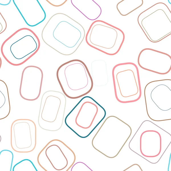 Sorunsuz arka plan soyut geometrik yuvarlatılmış dikdörtgen desen tasarımı için. Vektör çizim grafiği.