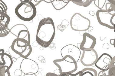 Soyut rasgele yuvarlak şekiller geometrik desen, renkli ve sanatsal grafik tasarım, katalog, tekstil veya doku baskı ve arka plan için. Vektör çizim grafiği.