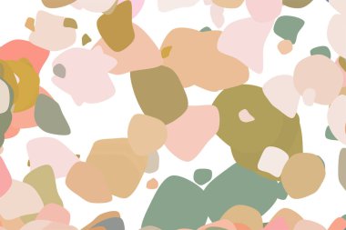 Geometrik kavramsal arka plan rastgele yuvarlak şekiller desen tasarımı için. Vektör çizim grafiği.